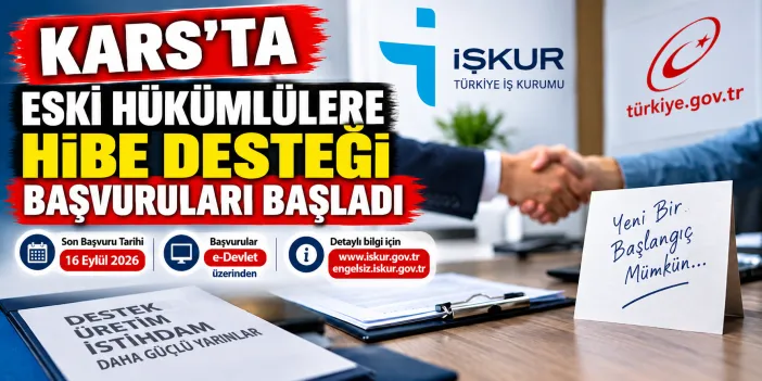 Kars’ta Eski Hükümlülere Hibe Desteği Başvuruları Başladı