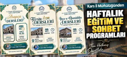 İl Müftülüğünden Haftalık Eğitim ve Sohbet Programları
