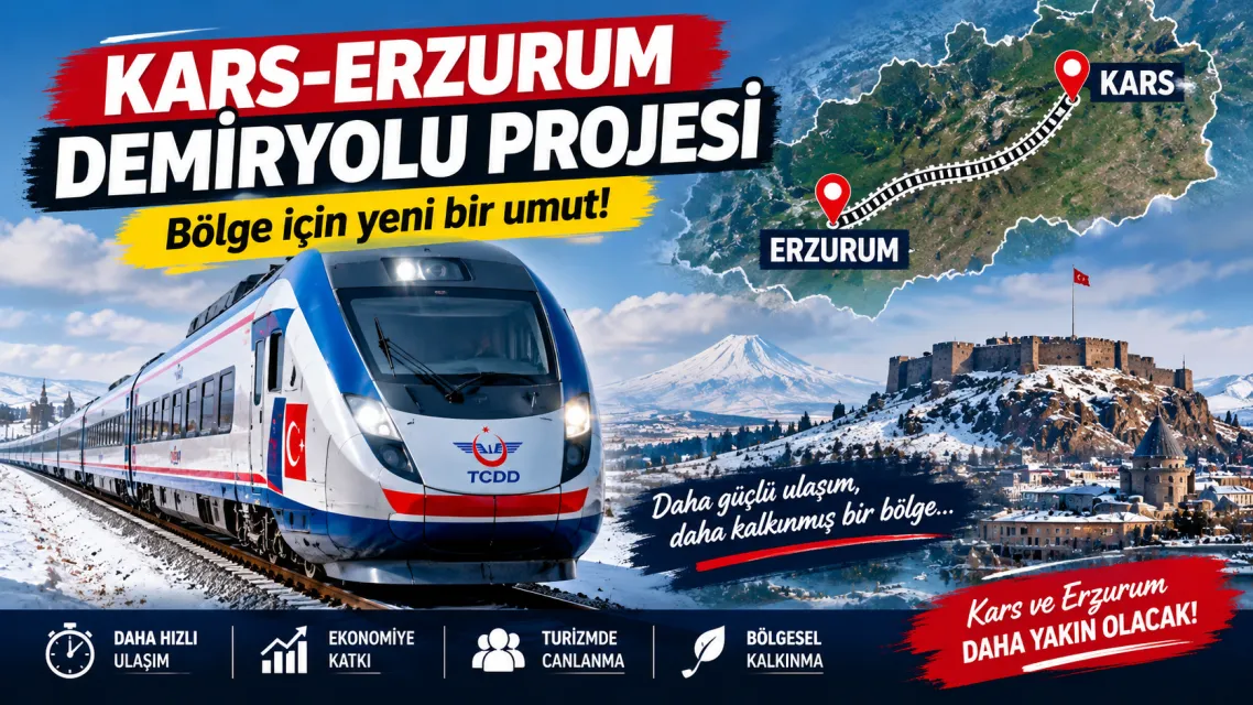 Kars-Erzurum Demiryolu Projesine ÇED Olumlu Kararı
