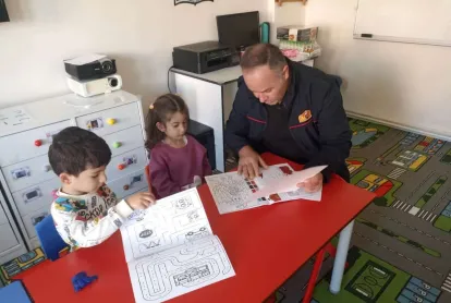 Minik Öğrencilere Yangın Güvenliği Eğitimi