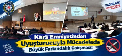 Kars Emniyetinden Uyuşturucuyla Mücadelede Büyük Farkındalık Çalışması! 474 Kişiye Eğitim Verildi