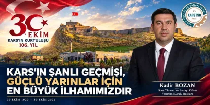 KATSO Başkanı Bozan, Kars’ın Kurtuluş Bayramı’nı Kutladı