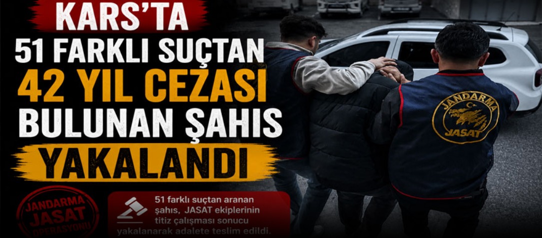 51 farklı suçtan 42 yıl cezası bulunan şahıs yakalandı