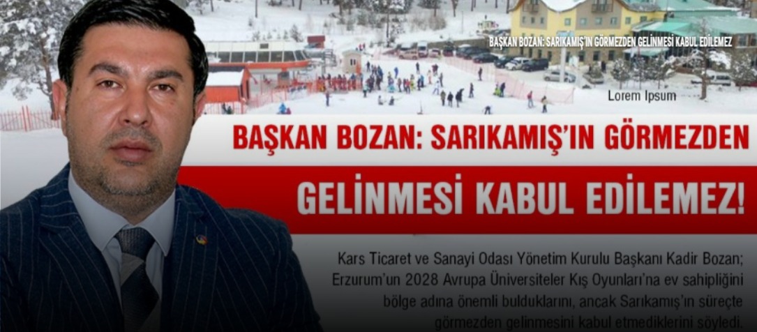 BAŞKAN BOZAN: SARIKAMIŞ’IN GÖRMEZDEN GELİNMESİ KABUL EDİLEMEZ