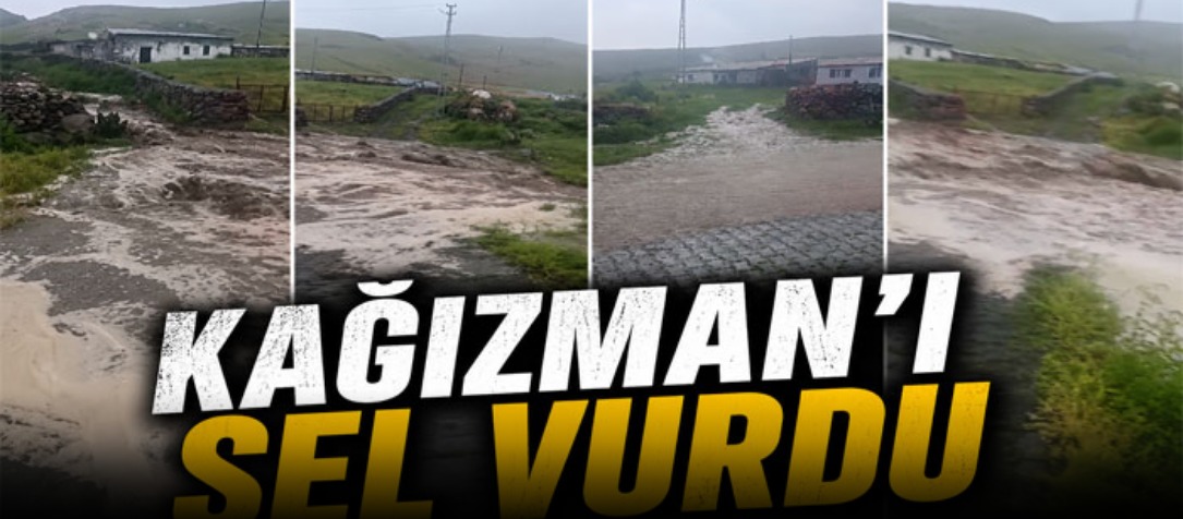 Kağızman'da Sel Felaketi, Evler ve Tarım Arazileri Zarar Gördü