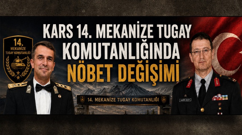 Kars 14. Mekanize Tugay Komutanlığında Nöbet Değişimi