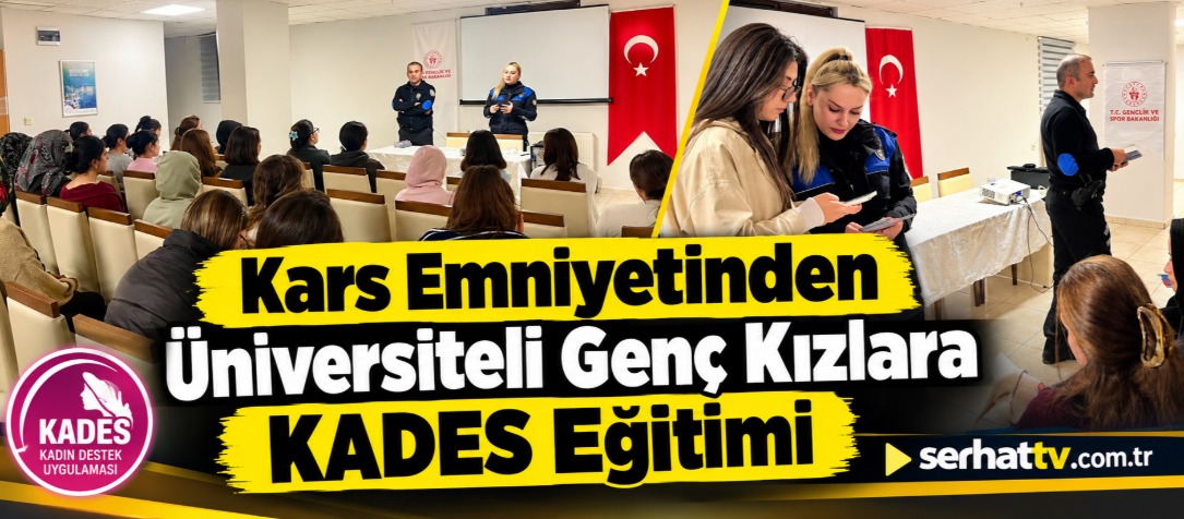 Kars Emniyetinden Üniversiteli Genç Kızlara KADES Eğitimi