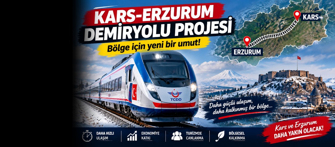 Kars-Erzurum Demiryolu Projesine ÇED Olumlu Kararı
