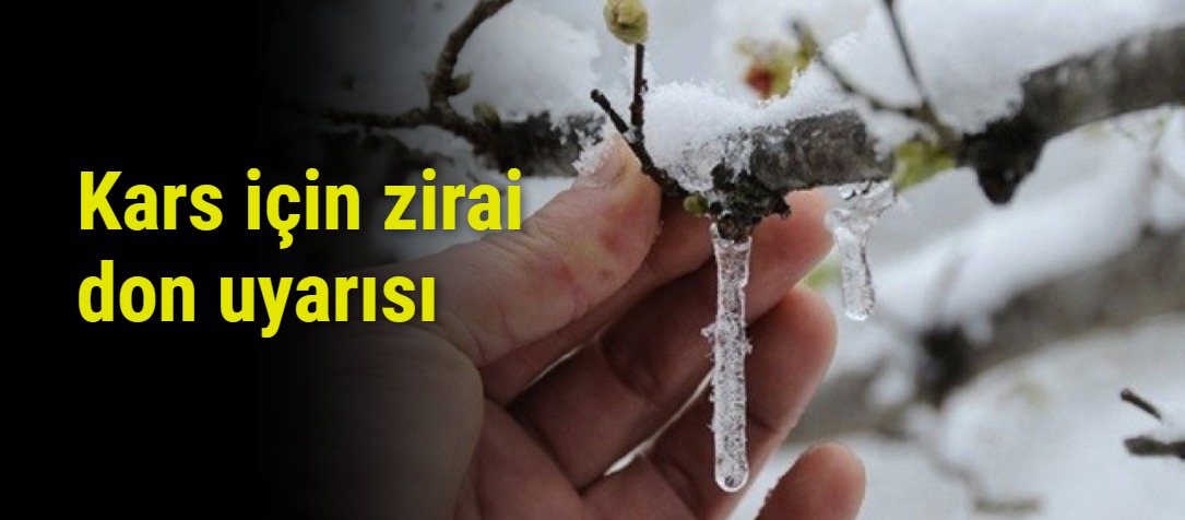 Kars için zirai don uyarısı