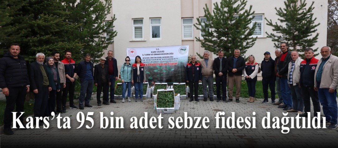 Kars’ta 95 bin adet sebze fidesi dağıtıldı