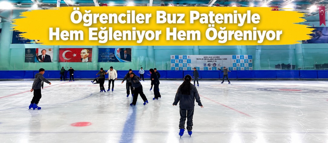 Kars'ta Öğrenciler Buz Pateniyle Hem Eğleniyor Hem Öğreniyor