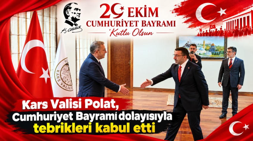 Kars Valisi Polat, Cumhuriyet Bayramı dolayısıyla tebrikleri kabul etti