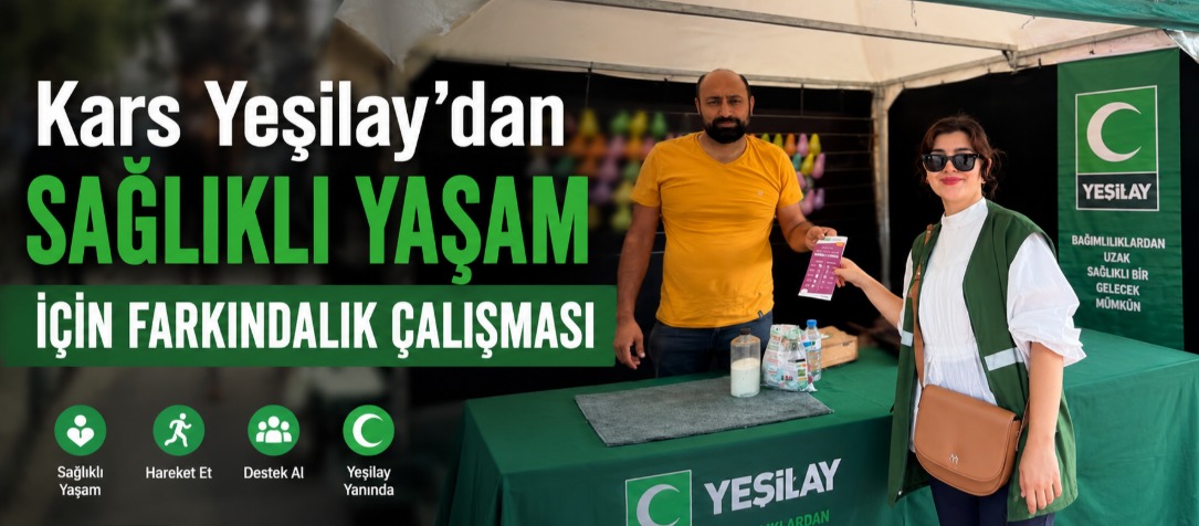 Kars Yeşilay’dan Sağlıklı Yaşam İçin Farkındalık Çalışması