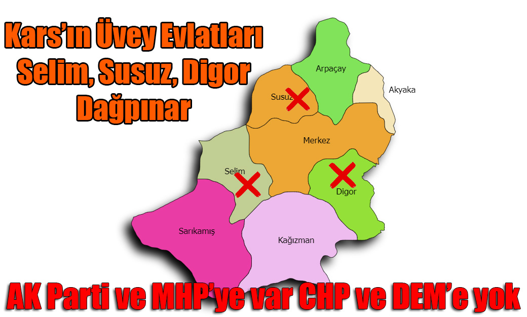 Kars'ın 4 belediyesi üvey evlat muamelesi gördü