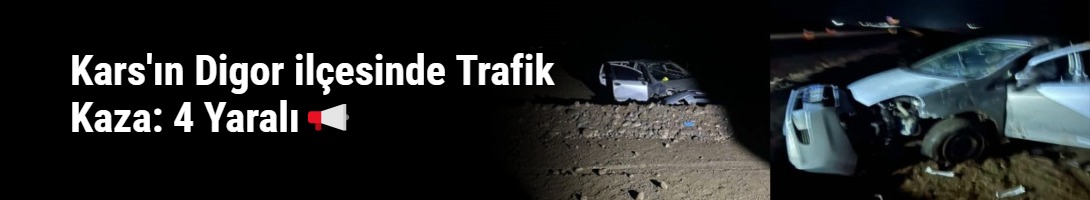 Kars'ın Digor ilçesinde Trafik Kaza: 4 Yaralı