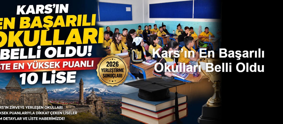 Kars’ın En Başarılı Okulları Belli Oldu: İşte En Yüksek Puanlı 10 Lise