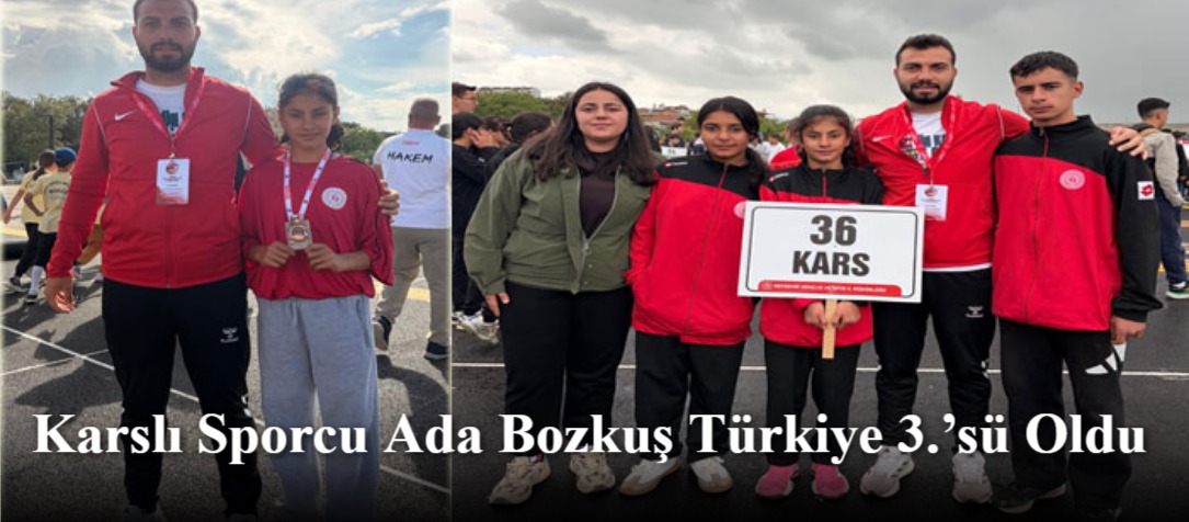 Karslı Sporcu Ada Bozkuş Türkiye 3.’sü Oldu