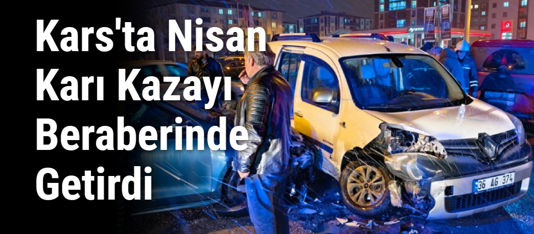 Kars'ta Nisan Karı Kazayı Beraberinde Getirdi