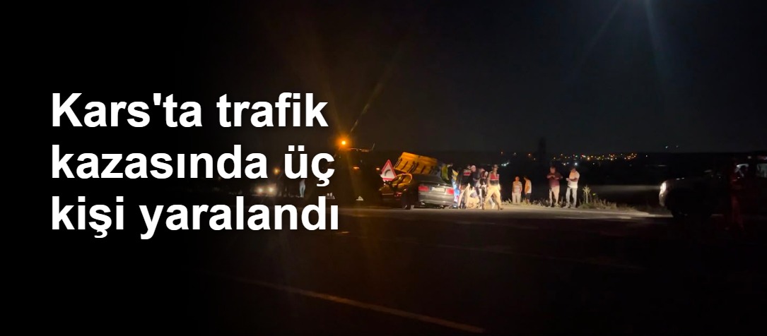 Kars'ta trafik kazasında üç kişi yaralandı