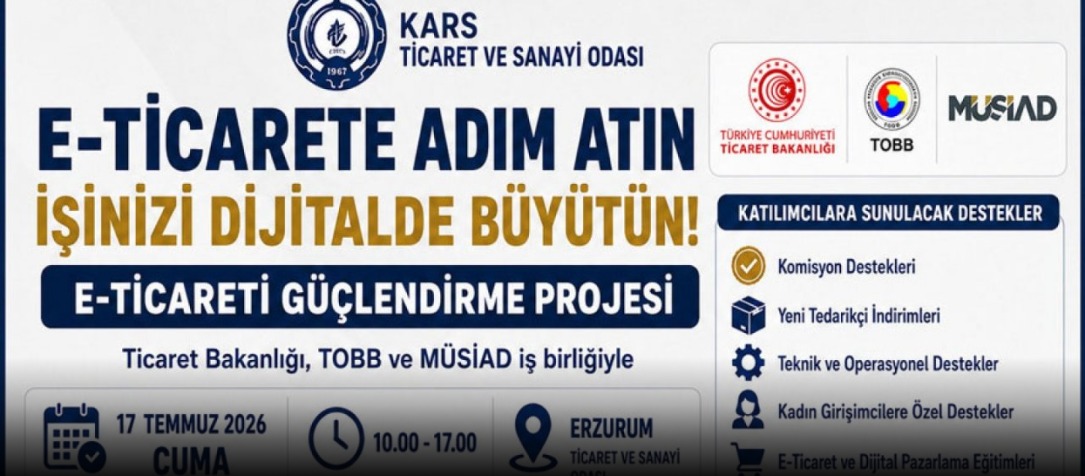 KATSO’dan İşini Dijitale Taşımak İsteyenlere Dev Fırsat: Kars’tan Erzurum’a E-Ticaret Köprüsü