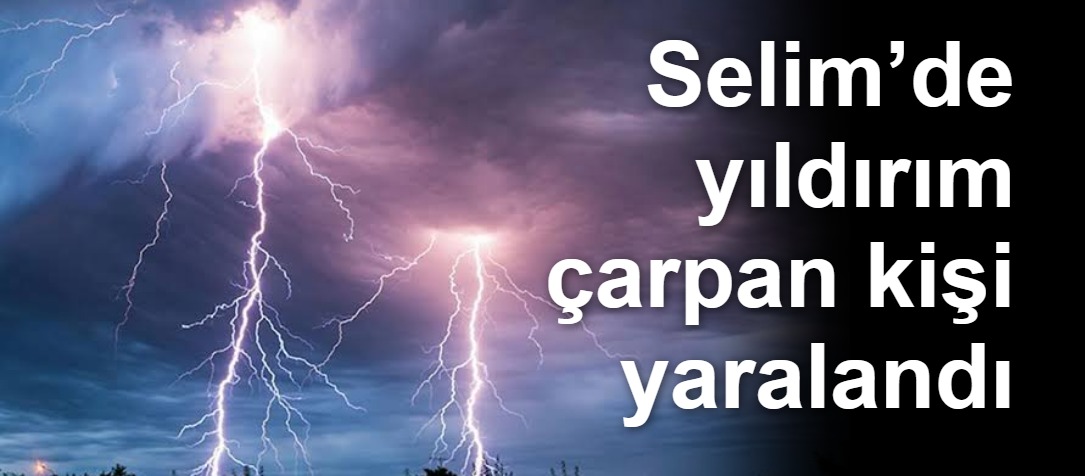 Selim’de yıldırım çarpan kişi yaralandı