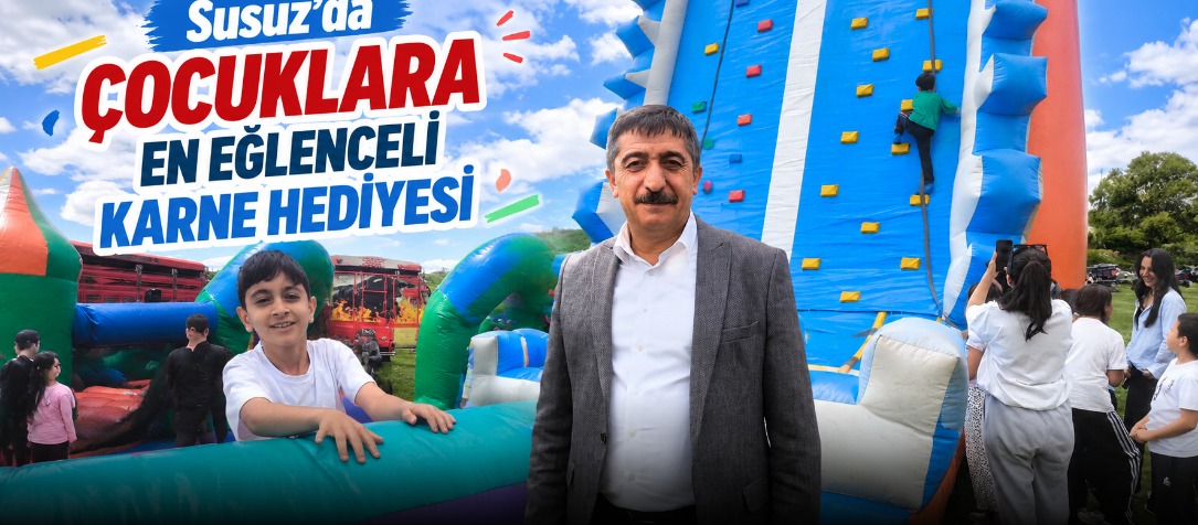 Susuz’da Çocuklara En Eğlenceli Karne Hediyesi