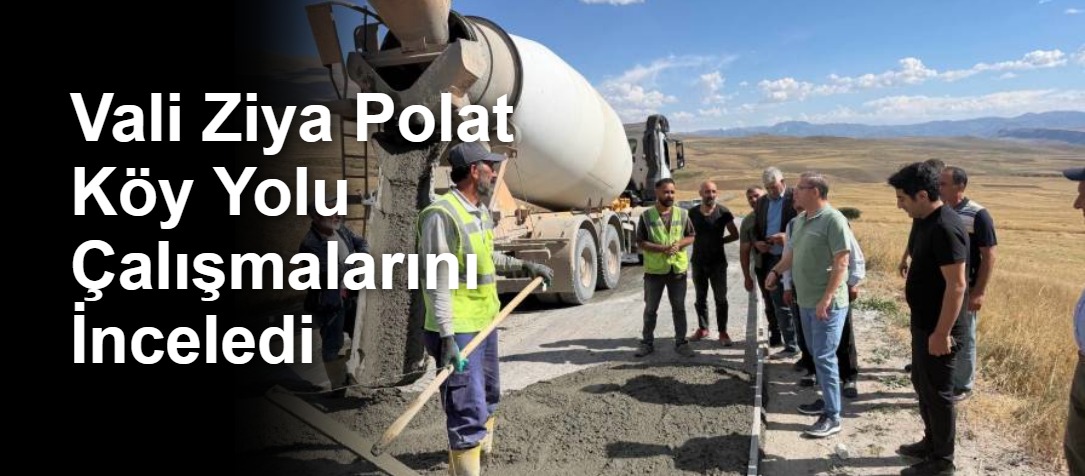 Vali Ziya Polat Köy Yolu Çalışmalarını İnceledi